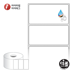 80 x 39.333 (mm)더롤라벨 RJ8040WU 흰색 무광 방수 잉크젯 1Roll 잉크젯 라벨프린터 전용