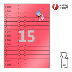 210 x 19.02 (mm)아이태그 TLT0152RQ 빨간색 방수 프리미엄 잉크젯, 레이저 프린터 겸용
