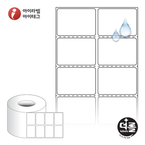50 x 35 (mm)더롤라벨 RL050035PPDT 흰색 무광 방수 감열 - 리본 불필요