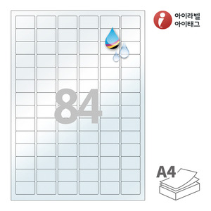 30 x 20 (mm)아이라벨 CJ884TU A4라벨 스티커 라벨지 반투명 방수 잉크젯, 잉크젯 프린터 전용