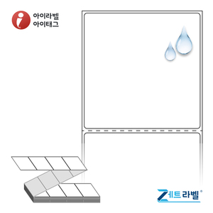 80 x 79.55 (mm)제트라벨 ZL8080PP 흰색 무광 방수 열전사라벨 - 리본 필요