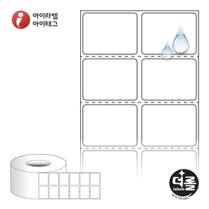 35 x 26.633 (mm)더롤라벨 RL035027PPDT 흰색 무광 방수 감열 - 리본 불필요