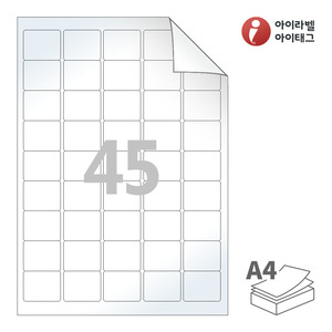 37 x 30.03 (mm) 아이라벨 RV559LG A4라벨 스티커 라벨지 흰색 광택 시치미 레이저 레이저 프린터 전용