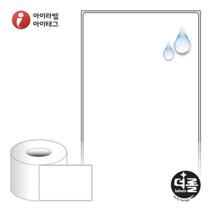100 x 149.4 (mm)더롤라벨 RL100149PP 흰색 무광 방수 열전사 - 리본 필요