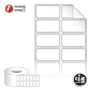 35 x 18.167 (mm)더롤라벨 RL035018RVDT 흰색 시치미 감열라벨 - 리본 불필요