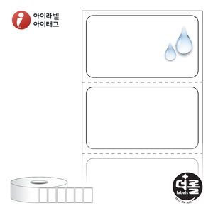40 x 22 (mm)더롤라벨 RS4022PP 흰색 무광 방수 열전사라벨 - 리본 필요