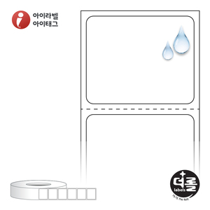 30 x 24.517 (mm)더롤라벨 RL3025PP 흰색 무광 방수 열전사 - 리본 필요