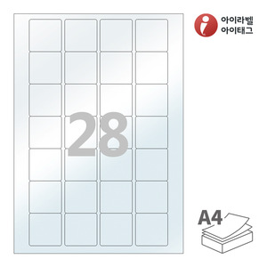 39.9 x 40.08 (mm)아이라벨 PL247 A4라벨 스티커 라벨지 투명 라벨지키미, 프린터용 아님