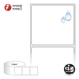 60 x 56.267 (mm)더롤라벨 RS6056PPDT 흰색 무광 방수 감열라벨 - 리본 불필요