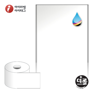 100mm x 30M더롤라벨 RJ100F30LG 흰색 고광택 잉크젯 1Roll 잉크젯 라벨프린터 전용