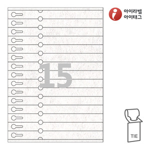 210 x 19 (mm)아이태그 TLT0151NW 타이태그 흰색 부직포 레이저 레이저 프린터 전용