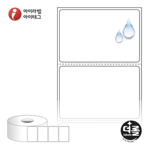 60 x 39.3 (mm)더롤라벨 RS6039PPDT 흰색 무광 방수 감열라벨 - 리본 불필요
