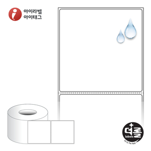 90 x 90.133 (mm)더롤라벨 RL9090PPDT 흰색 무광 방수 감열 - 리본 불필요