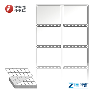 40 x 30.867 (mm)제트라벨 ZL040031LG Z라벨 스티커 라벨지 흰색 광택 열전사라벨 1Box Thermal Transfer - 리본 필요