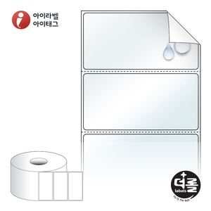 80 x 39.333 (mm)더롤라벨 RS8040RVLT (40지관) 투명 방수 시치미 열전사 - 리본 필요