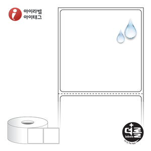 60 x 60.5 (mm)더롤라벨 RS6061PPDT 흰색 무광 방수 감열라벨 - 리본 불필요