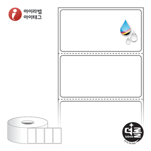 60 x 30.867 (mm)더롤라벨 RJ6031WU 흰색 무광 방수 잉크젯 1Roll 잉크젯 라벨프린터 전용