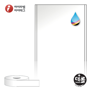 40mm x 30M더롤라벨 RJ40F30LG 흰색 고광택 잉크젯 1Roll 잉크젯 라벨프린터 전용