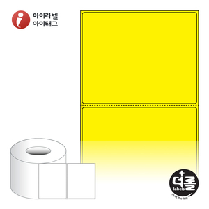 100 x 79.55 (mm)더롤라벨 RL10080YDT 노란색 감열라벨 - 리본 불필요