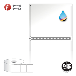 60 x 47.8 (mm)더롤라벨 RJ6048LG 흰색 고광택 잉크젯 1Roll 잉크젯 라벨프린터 전용