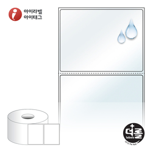 80 x 60 (mm)더롤라벨 RS8060LT 투명 방수 열전사라벨 - 리본 필요