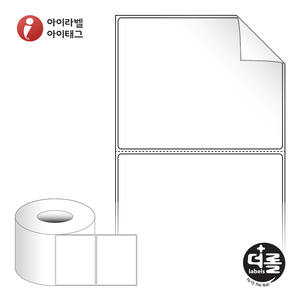 100 x 79.55 (mm)더롤라벨 RL10080RVDT 흰색 시치미 감열라벨 - 리본 불필요