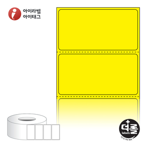 60 x 30.867 (mm)더롤라벨 RL6031YDT 노란색 감열라벨 - 리본 불필요