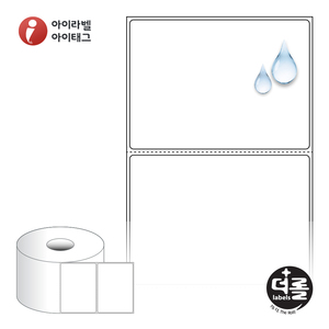 90 x 64.733 (mm)더롤라벨 RS9065PPDT 흰색 무광 방수 감열라벨 - 리본 불필요