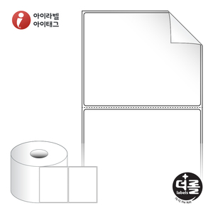 100 x 79.55 (mm)더롤라벨 RS10080RVDT 흰색 시치미 감열라벨 - 리본 불필요