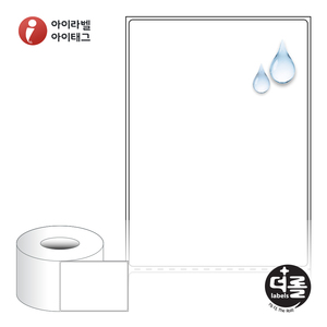90 x 124 (mm)더롤라벨 RL90124PPDT 흰색 무광 방수 감열 - 리본 불필요