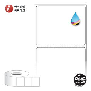 더롤라벨 RK6080 (75지관), 흰색 모조 잉크젯, 60 x 80 (mm), 잉크젯 라벨프린터 전용[780라벨 / Roll]