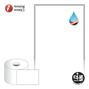 100 x 149.4 (mm)더롤라벨 RJ100149 흰색 모조 잉크젯 1Roll 잉크젯 라벨프린터 전용