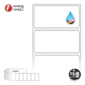 50 x 24.517 (mm)더롤라벨 RJ5025 (40지관) 흰색 모조 잉크젯 1Roll 잉크젯 라벨프린터 전용
