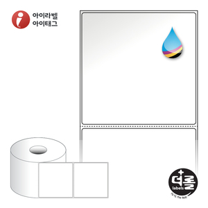 100 x 98 (mm)더롤라벨 RJ10098LG 흰색 고광택 잉크젯 1Roll 잉크젯 라벨프린터 전용