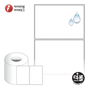 125 x 86 (mm)더롤라벨 RL12586PP 흰색 무광 방수 열전사 - 리본 필요