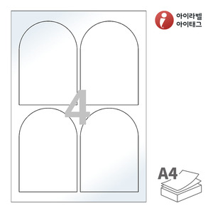 아이라벨 SL154LG A4라벨 스티커 라벨지 흰색 광택 레이저 , 레이저 프린터 전용