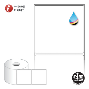 100 x 98 (mm)더롤라벨 RJ10098 흰색 모조 잉크젯 1Roll 잉크젯 라벨프린터 전용