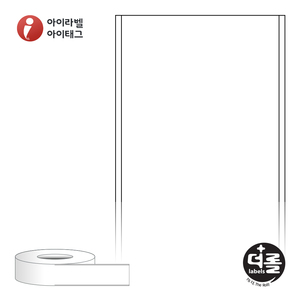 40mm x 100M더롤라벨 RL40F100DT (75지관) 흰색 감열 - 리본 불필요