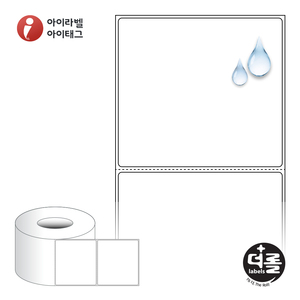 90 x 81.667 (mm)더롤라벨 RL9082PPDT 흰색 무광 방수 감열 - 리본 불필요